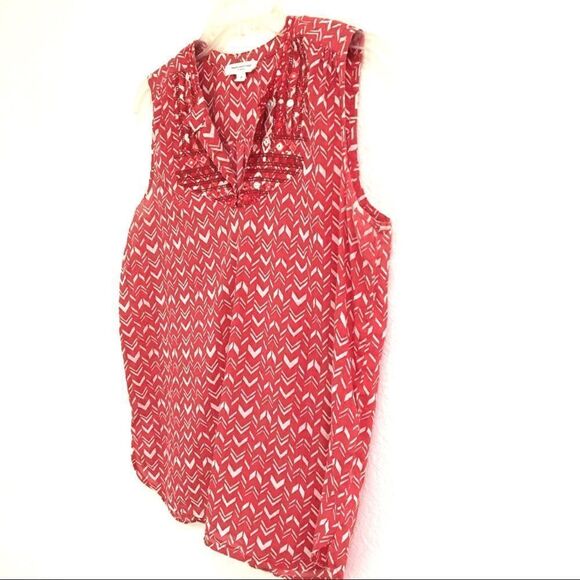 BeachLunchLounge chevron print V-neck tank S - Picture 3 of 7